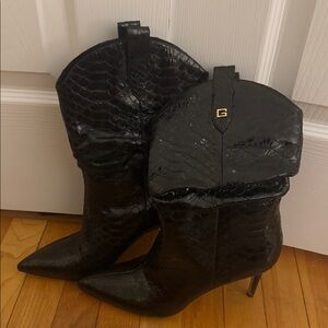 Black Snakeskin Women's Boots